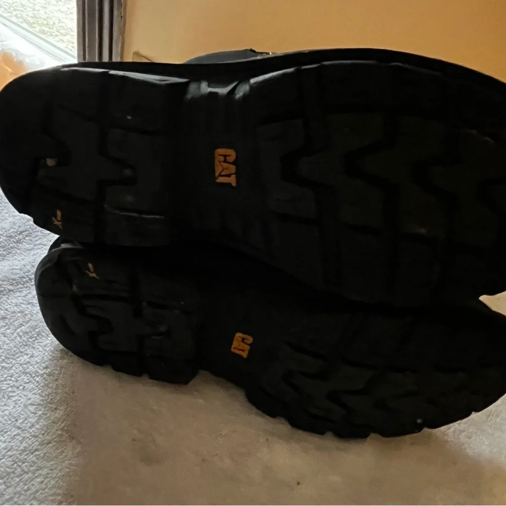 Caterpillar Black Waterproof Steel Toe Safety Shoes Sz 9.5